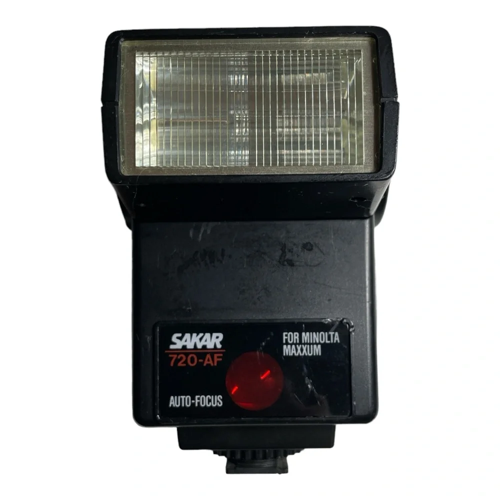 🔥 SAKAR 720-AF AUTO FOCUS FLASH FOR MINOLTA MAXXUM AUTO-FOCUS CAMERAS 🔥